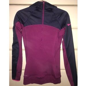 Nike dri-fit quarter zip hoodie